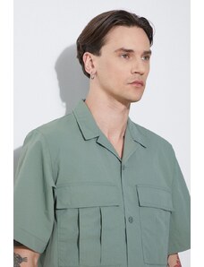 Carhartt WIP koszula S/S Evers Shirt męska kolor zielony relaxed I033022.1YFXX