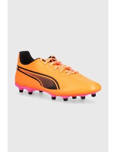 Puma obuwie piłkarskie korki King Match kolor pomarańczowy 107570