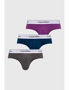 Calvin Klein Underwear slipy 3-pack męskie kolor fioletowy