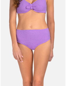 Miss Lou Damskie wysokie figi kąpielowe bikini - fioletowe (XS-M (34-38))