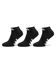 adidas Zestaw 3 par niskich skarpet unisex Performance Cushioned Mid-Cut Socks 3 Pairs IC9519 Czarny