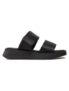 Calvin Klein Jeans Klapki Slide Double Strap Sandal Dc YW0YW01355 Czarny