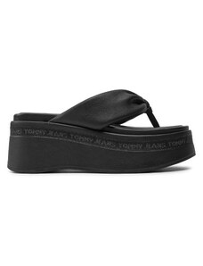 Tommy Jeans Japonki Tjw Wedge Sandal EN0EN02457 Czarny