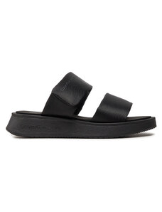 Klapki Calvin Klein Jeans Slide Double Strap Sandal Dc YW0YW01355 Czarny