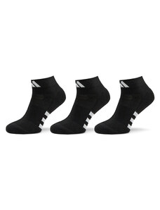 Zestaw 3 par niskich skarpet unisex adidas Performance Cushioned Mid-Cut Socks 3 Pairs IC9519 Black/Black/Black