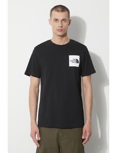 The North Face t-shirt bawełniany M S/S Fine Tee męski kolor czarny z nadrukiem NF0A87NDJK31