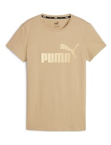 Puma Koszulka "ESS+" w kolorze beżowym