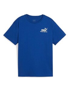 Puma Koszulka "ESS+ MID 90s" w kolorze niebieskim