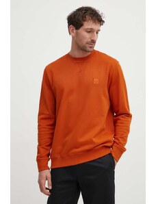 Boss Orange bluza bawełniana męska kolor pomarańczowy melanżowa 50509323