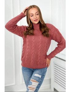 ModaMia Sweter wkładany przez głowę ciemny różowy
