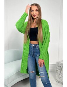 ModaMia Sweter z warkoczowym splotem jasno zielony