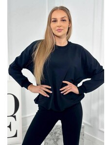 ModaMia Komplet bawełniany bluza + legginsy czarny