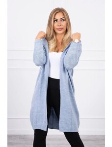 ModaMia Sweter z kapturem niebieski