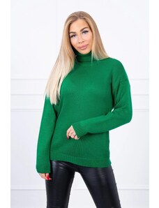 ModaMia Sweter z wywijanym golfem jasno zielony