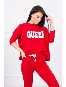 ModaMia Komplet z nadrukiem Queen czerwony