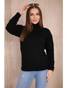 ModaMia Sweter z półgolfem czarny