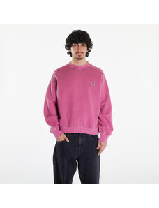 Męska bluza z kapturem Carhartt WIP Nelson Sweatshirt UNISEX Magenta Garment Dyed