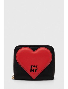 Dkny portfel skórzany HEART OF NY damski kolor czarny R411ZF05