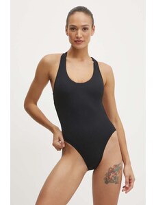 Nike jednoczęściowy strój kąpielowy Elevated Essential kolor czarny lekko usztywniona miseczka