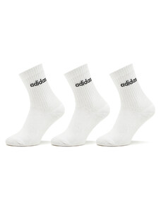 adidas Skarpety wysokie unisex Linear Crew Cushioned Socks 3 Pairs HT3455 Biały