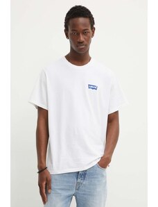 Levi's t-shirt bawełniany męski kolor biały z nadrukiem A2082