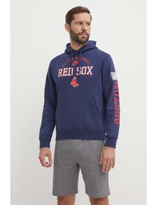 Nike bluza Boston Red Sox męska kolor niebieski z kapturem z nadrukiem