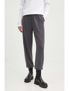Hollister Co. spodnie dresowe kolor szary gładkie