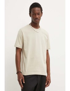 Marc O'Polo t-shirt bawełniany męski kolor beżowy gładki 424201251054