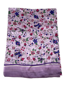 Made in Silk Jedwabna chusta w kolorze fioletowym - 110 x 190 cm