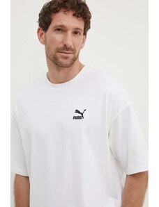 Puma t-shirt bawełniany BETTER CLASSICS męski kolor biały z aplikacją 679188
