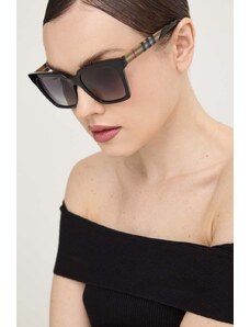 Burberry okulary przeciwsłoneczne MAPLE damskie kolor czarny 0BE4335