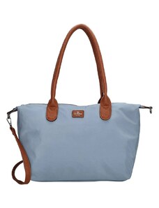 Charm Shopper bag "Buckingham" w kolorze błękitnym - 42 x 25 x 15 cm