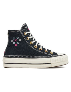 Converse Trampki Chuck Taylor All Star Lift Crafted Stitching Platform Hi A08731C Czarny