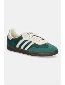 adidas Originals sneakersy skórzane Samba OG kolor zielony JI3215