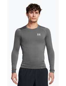 Longsleeve treningowy męski Under Armour Heat Gear Armour Comp castlerock/white