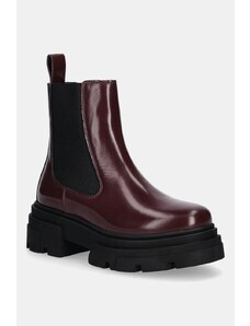 Tommy Hilfiger sztyblety skórzane TH SHINY LEATHER CHELSEA