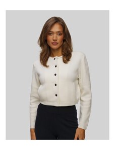 Biały Kardigan Wełniany Damski Allude