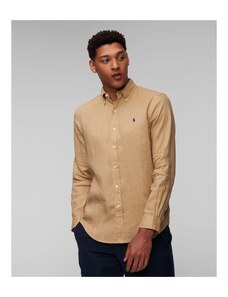 Brązowa Koszula Lniana Męska Polo Ralph Lauren