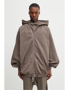 Rick Owens DRKSHDW Mountain Hun bluza rozpinana z kapturem bawełniana męska