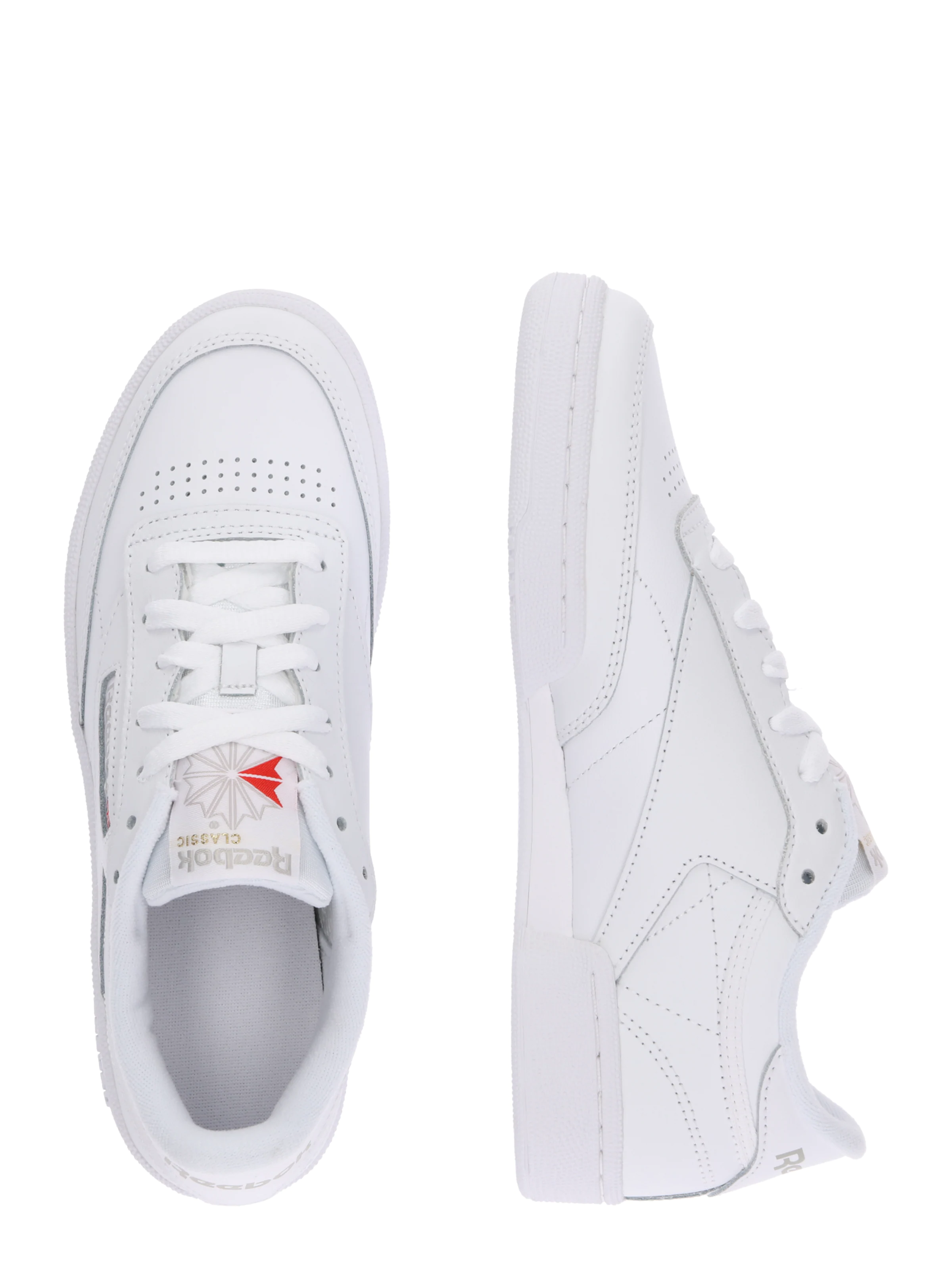 Reebok Sneakersy niskie 'Club C 85' szary / czerwony / biały