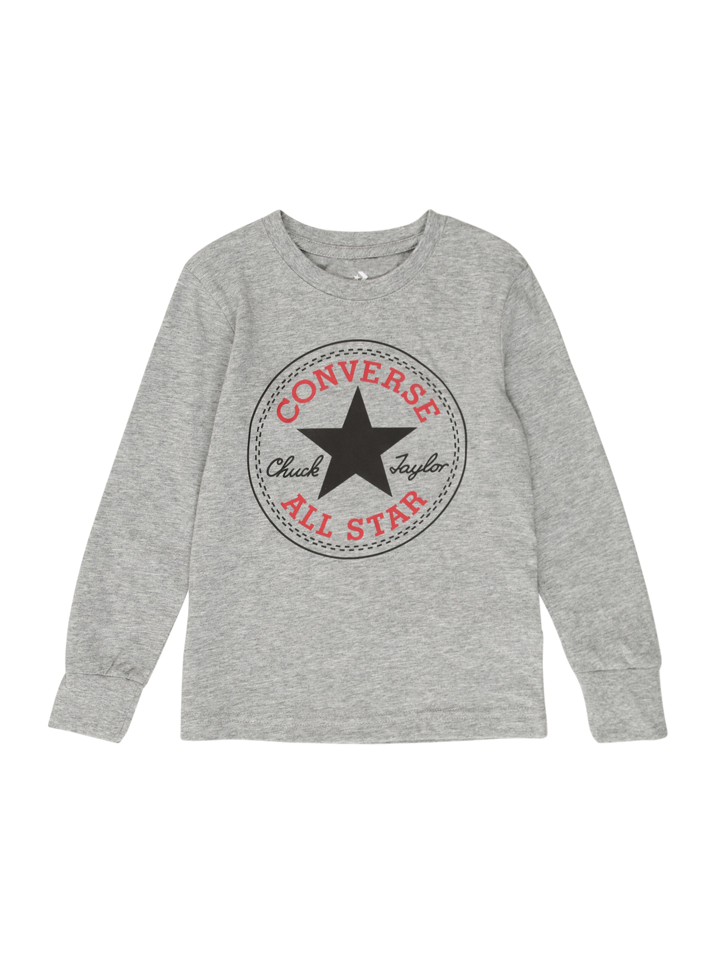 CONVERSE Koszulka szary / czerwony / czarny