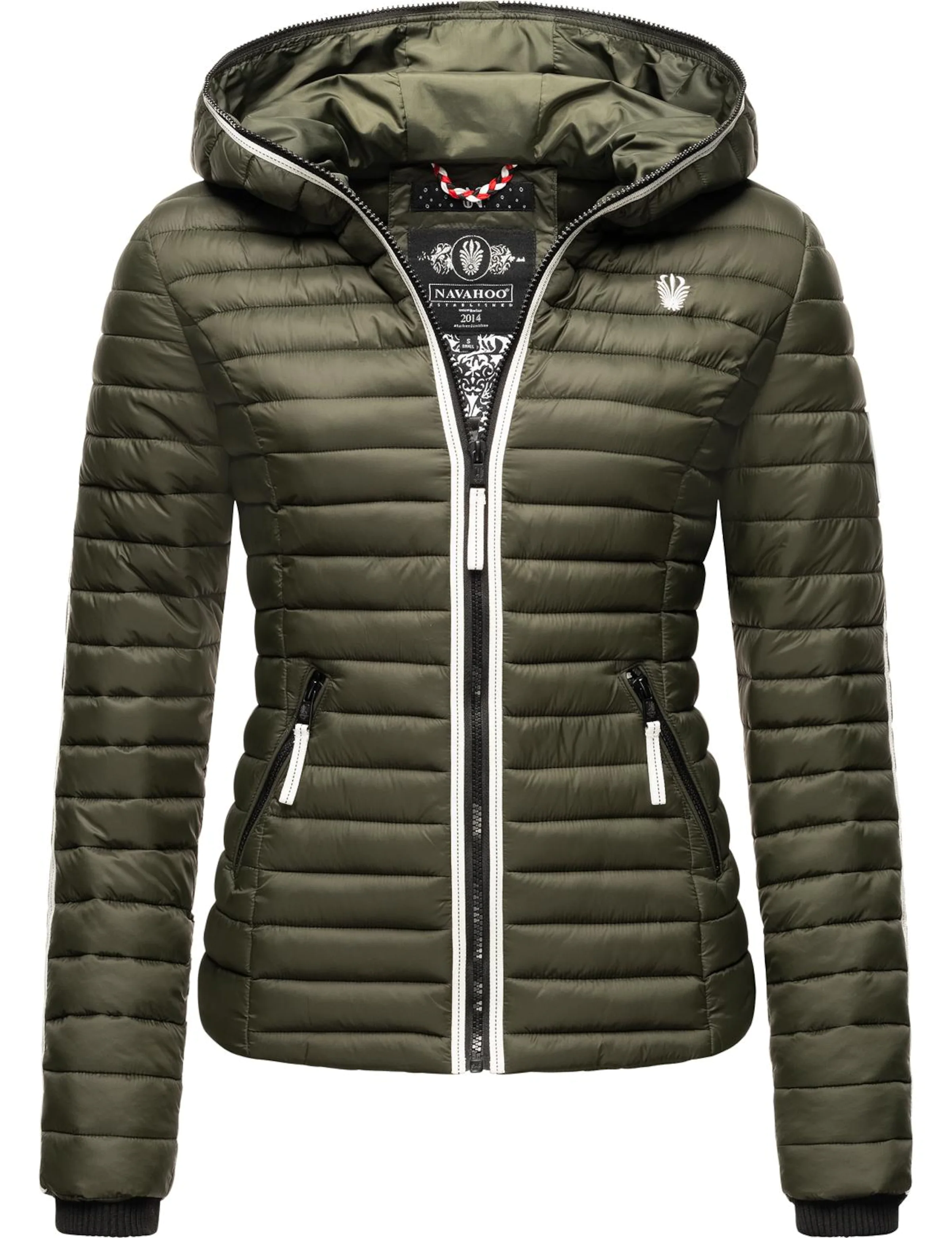 NAVAHOO Kurtka przejściowa 'Kimuk' oliwkowy / biały