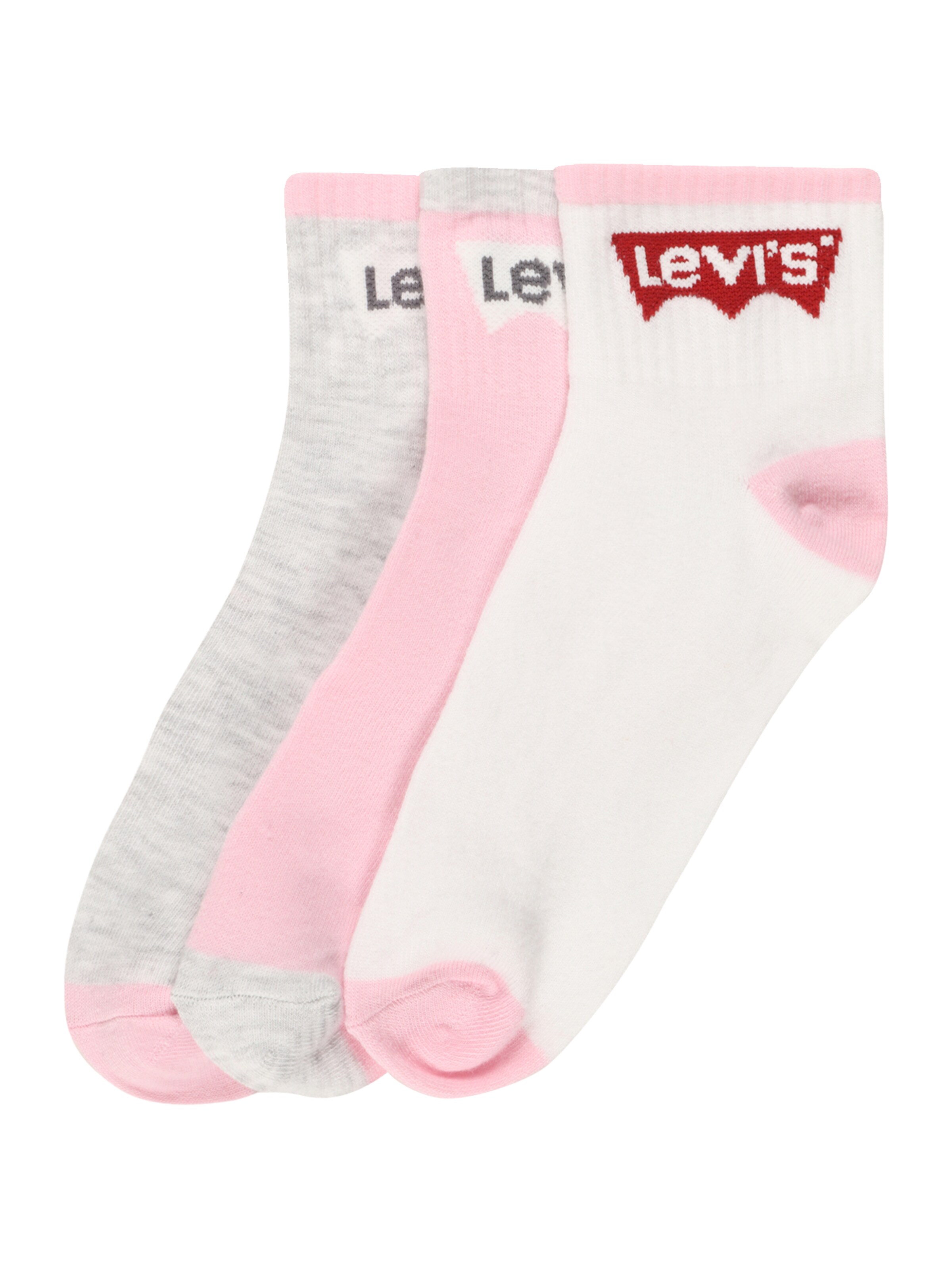 LEVI'S  Skarpety 'BATWING' szary / różowy / biały