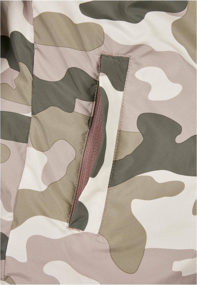 URBAN CLASSICS Ladies Camo Pull Over Jacket - duskrose camo