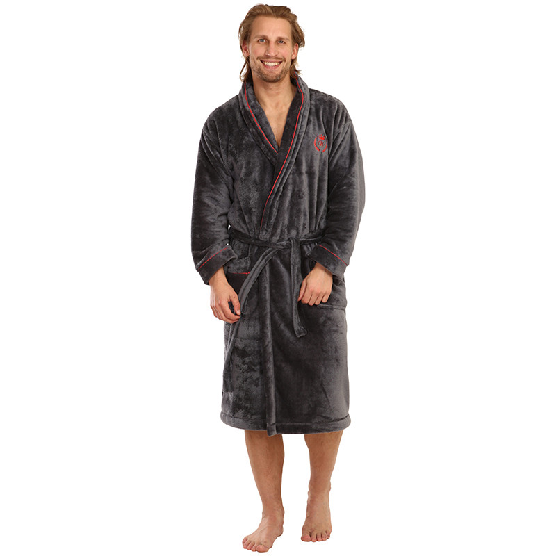 Szlafrok męski L&L ciemnoszary (2111)