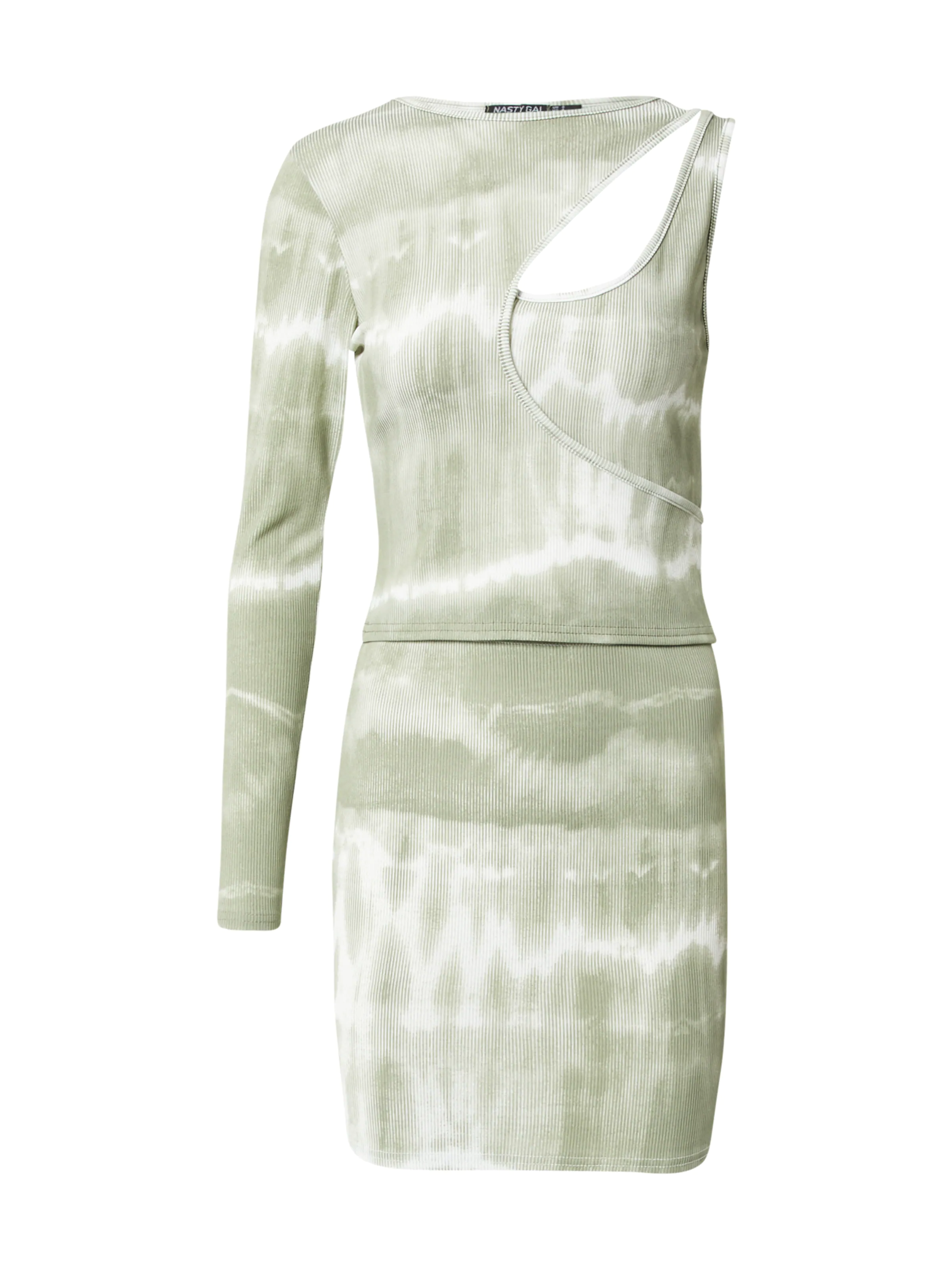 Nasty Gal Sukienka khaki / biały