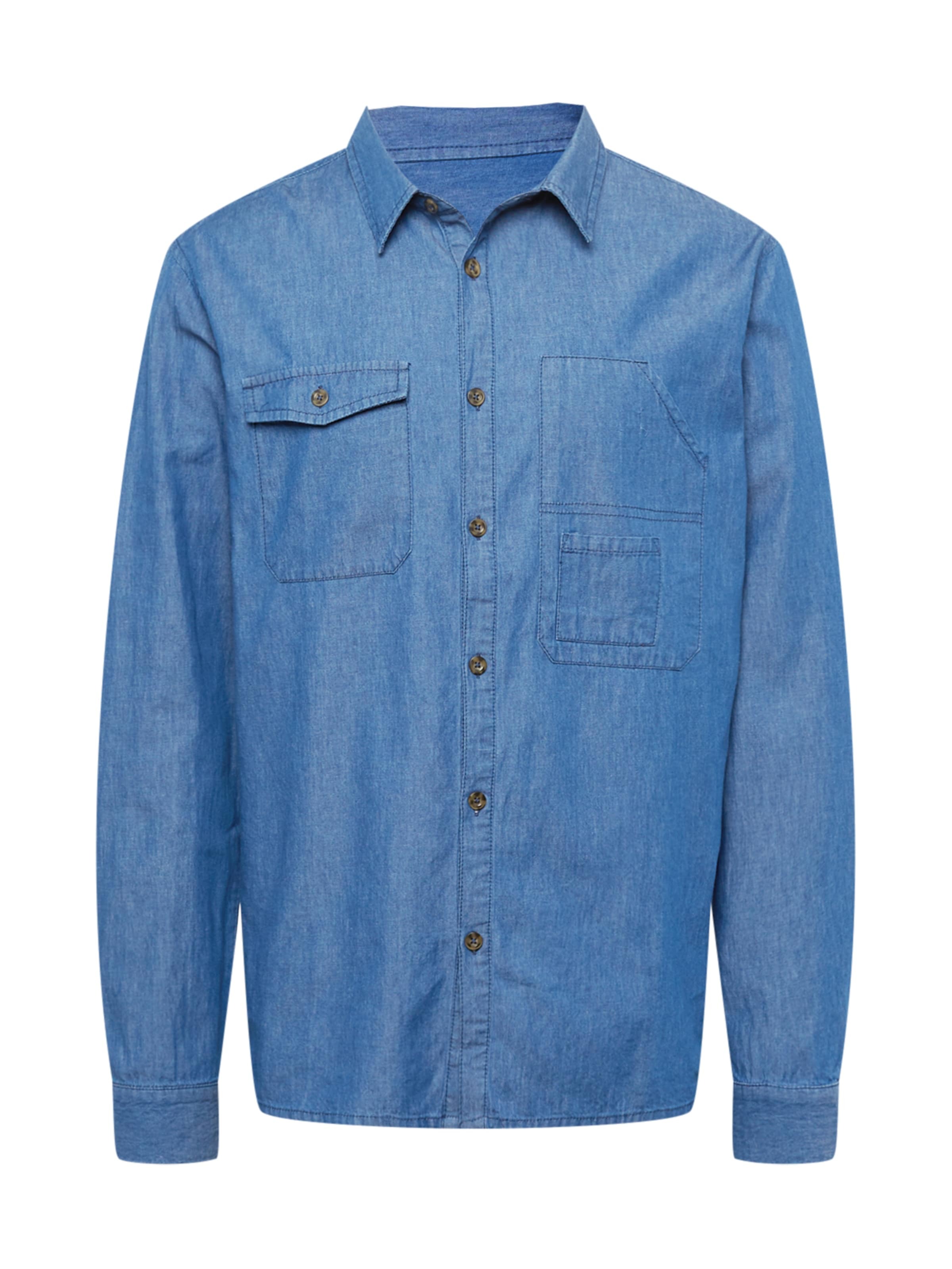 ABOUT YOU x Alvaro Soler Koszula 'Baran' niebieski denim