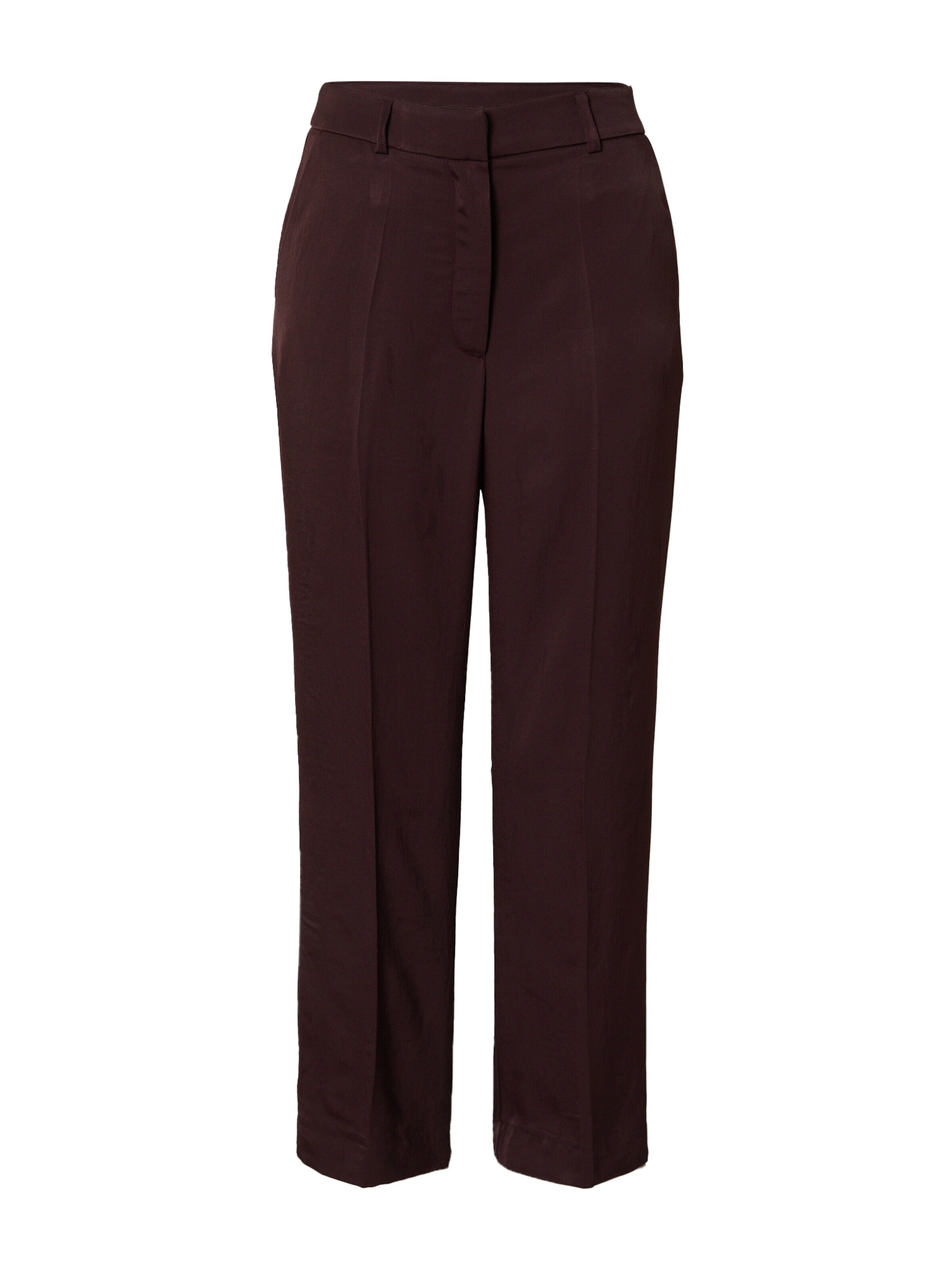 A LOT LESS Spodnie w kant 'Maggie' ciemnobrązowy