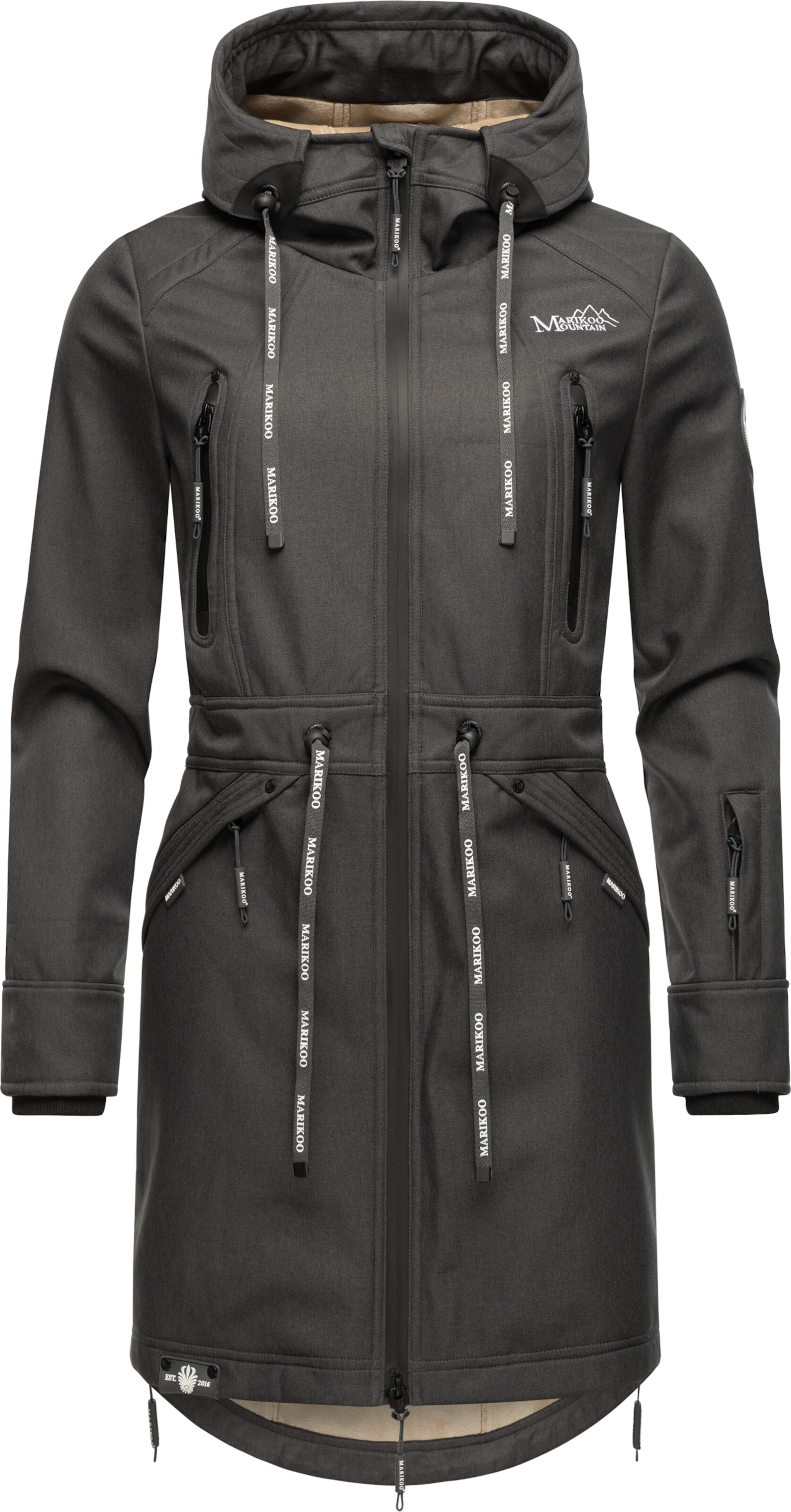 MARIKOO Parka przejściowa błotnisty