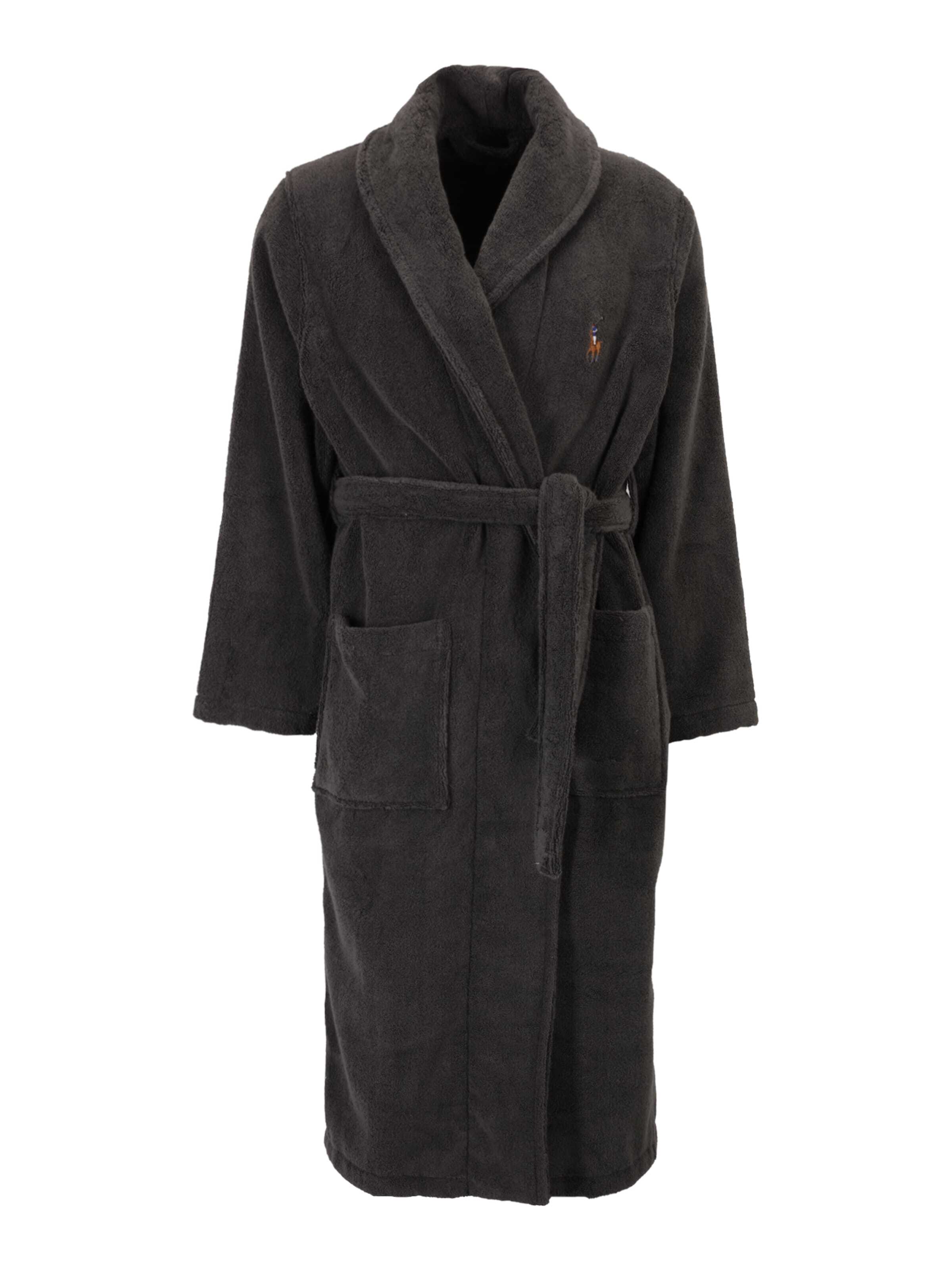 Polo Ralph Lauren Szlafrok długi niebieski / brązowy / ciemnoszary / biały